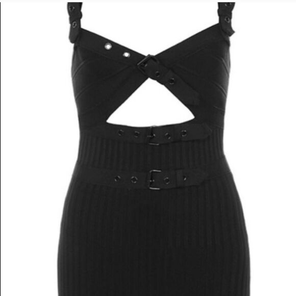 House Of CB Octavia Bandagr Dress In Black. - Picture 15 of 15